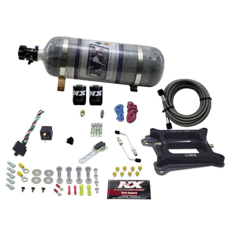 Nitrous Express — Nitrous Express 4150 4-BBL/Alcohol Nitrous Kit (100-500HP) w/Composite Bottle
Injection System Kit
N2OSys - view 2
