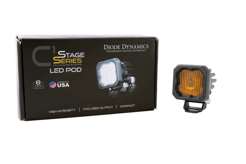 Diode Dynamics — Diode Dynamics Stage Series C1 LED Pod - Yellow SAE Fog Standard ABL Each - view 3