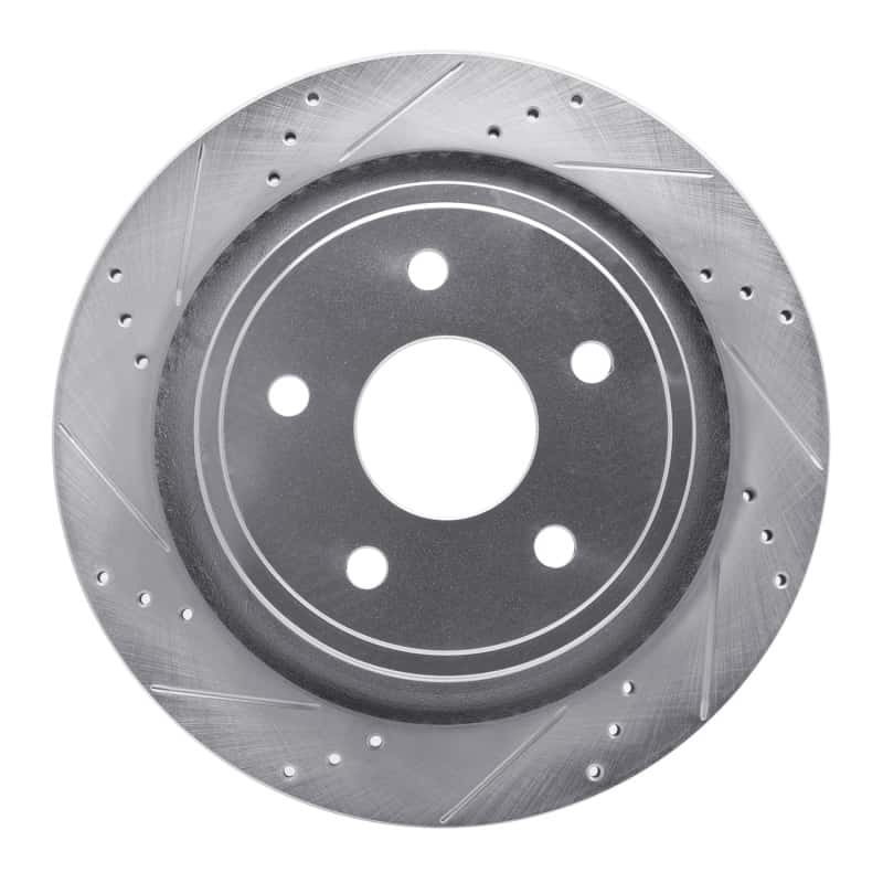 R1 Concepts — R1 02-24 Chrysler ASPEN Rear Left Drilled & Slotted Silver Brake Rotor
R1 Brake Rotor Drill - view 1