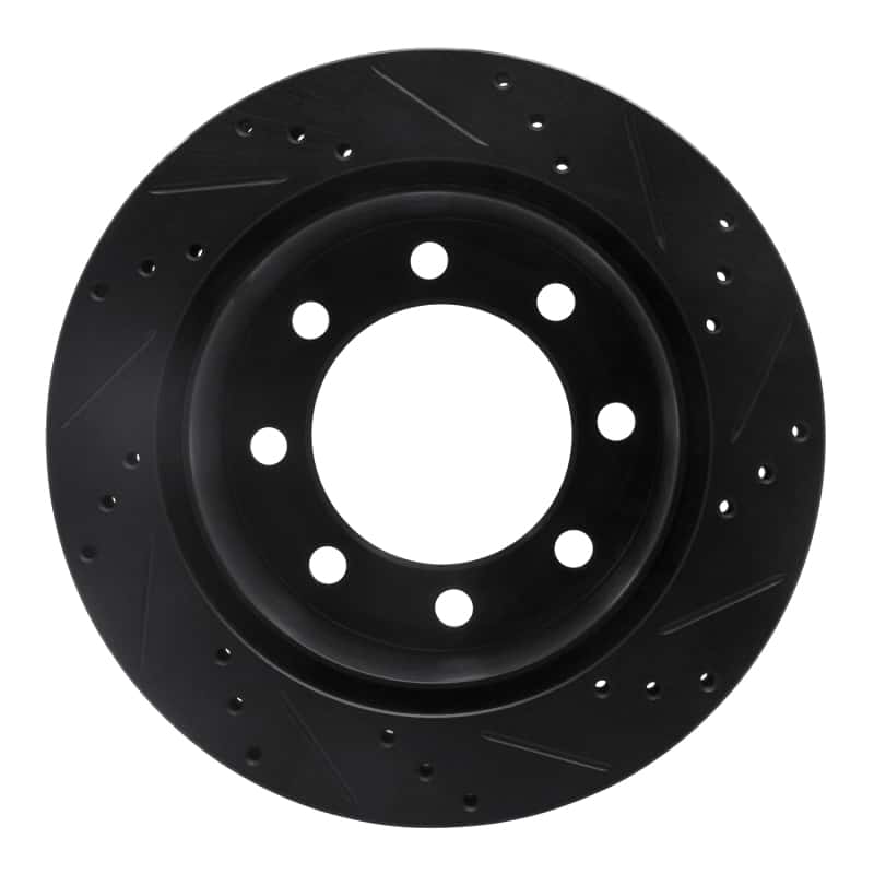 R1 Concepts — R1 00-02 Dodge Ram 2500 Rear Left Drilled & Slotted Black Brake Rotor
R1 Brake Rotor Drill - view 5