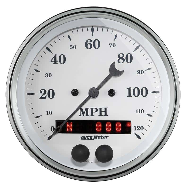 AutoMeter — AutoMeter Gauge Speedometer 3-3/8in. 120MPH GSP Old Tyme White
3-3/8" SPEEDO, 120 M - view 2