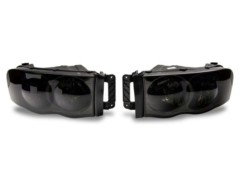 Raxiom — Raxiom 02-05 Dodge RAM 1500 Axial Series OEM Style Rep Headlights- Chrome Housing- Smoked Lens
Headlights - view 2
