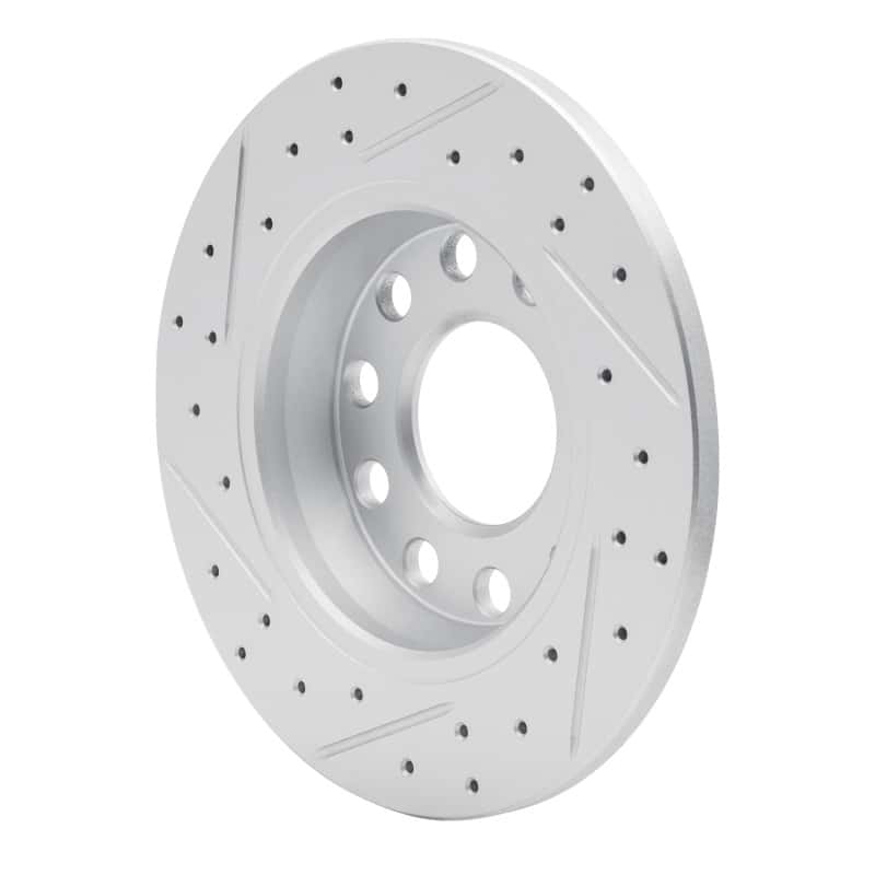 R1 Concepts — R1 00-08 Audi A4 Quattro Rear Right Drilled & Slotted Geo-Carbon Rotor - view 4