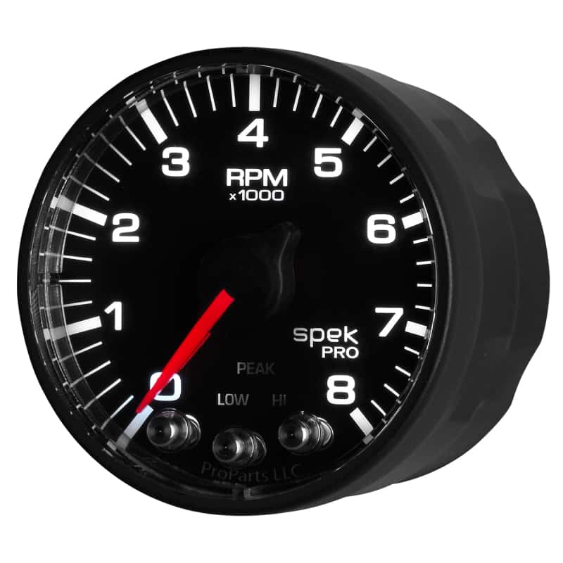 AutoMeter — Autometer Spek-Pro Black 2 1/16 inch 8K RPM Tach w/ Shift Light and Peak Memory
GA 2" 8KRPM BFB SPEK - view 12