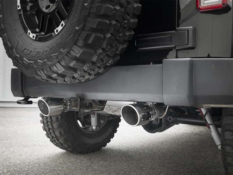 aFe — aFe Rebel Series 2.5in 409 SS Axle-Back Exhaust w/Polished Tips 07+ Jeep Wrangler (JK) V6 3.6L/3.8L
Axle-Back Exhaust - view 6