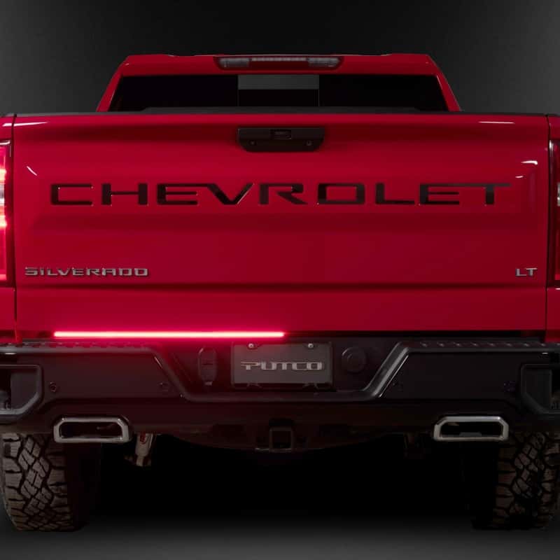 Putco — Putco 23-24 GMC Canyon 48In Direct Fit Red Blade Kit Tailgate Bars - view 4
