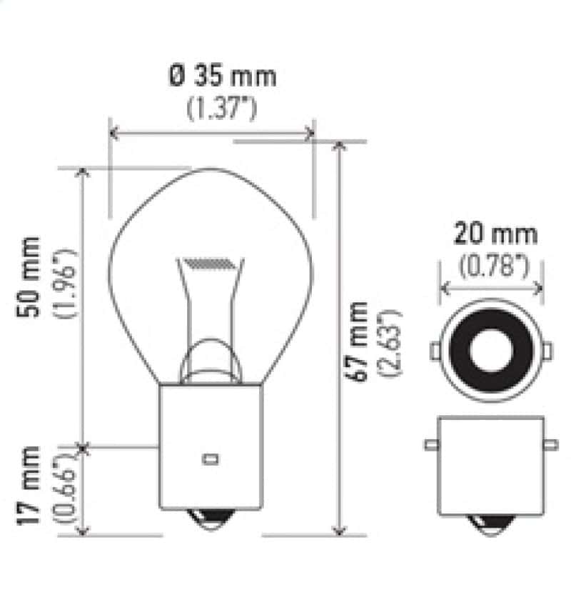 Hella — Hella Bulb 660 12V 60W Ba20S B11
660 Incan Bulb - view 6