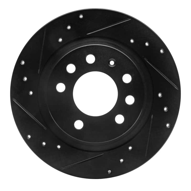 R1 Concepts — R1 06-10 Pontiac Solstice Rear Left Drilled & Slotted Black Brake Rotor
R1 Brake Rotor Drill - view 1