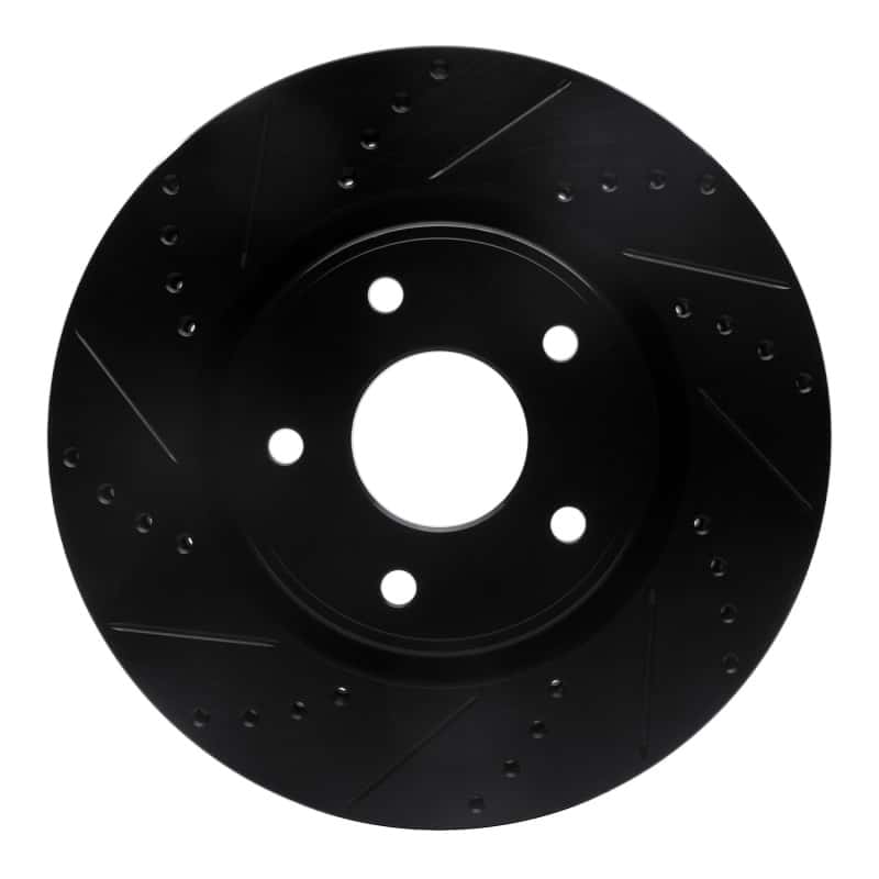 R1 Concepts — R1 12-25 Chrysler Town & Country Front Left Drilled & Slotted Black Brake Rotor
R1 Brake Rotor Drill - view 1