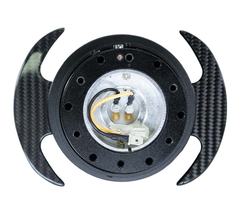 NRG — NRG Quick Release Kit Gen 3.0 - Black Body / Black Ring w/ Carbon Fiber Handles - view 3