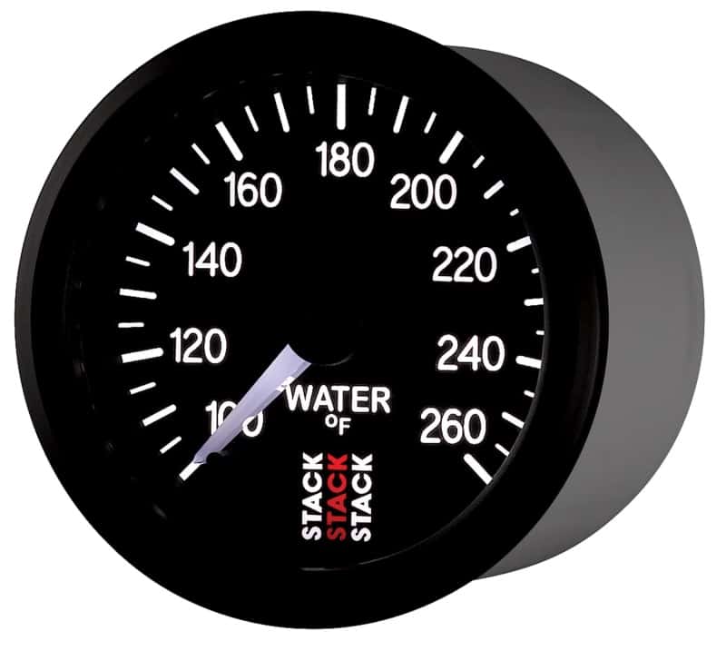 AutoMeter — Autometer Stack 52mm 100-260 Deg F 1/8in NPTF Male Pro Stepper Motor Water Temp Gauge - Black
Ga WT ProStpr B 260F - view 3