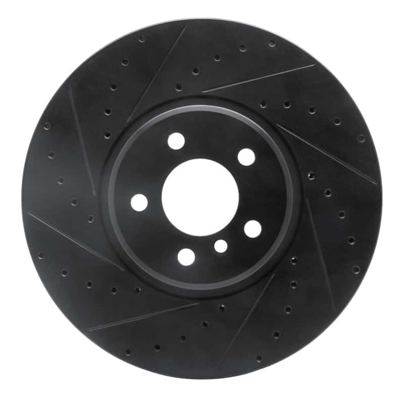 R1 Concepts — R1 08-19 BMW X5 Front Left Drilled & Slotted Black Brake Rotor
R1 Brake Rotor Drill - view 1