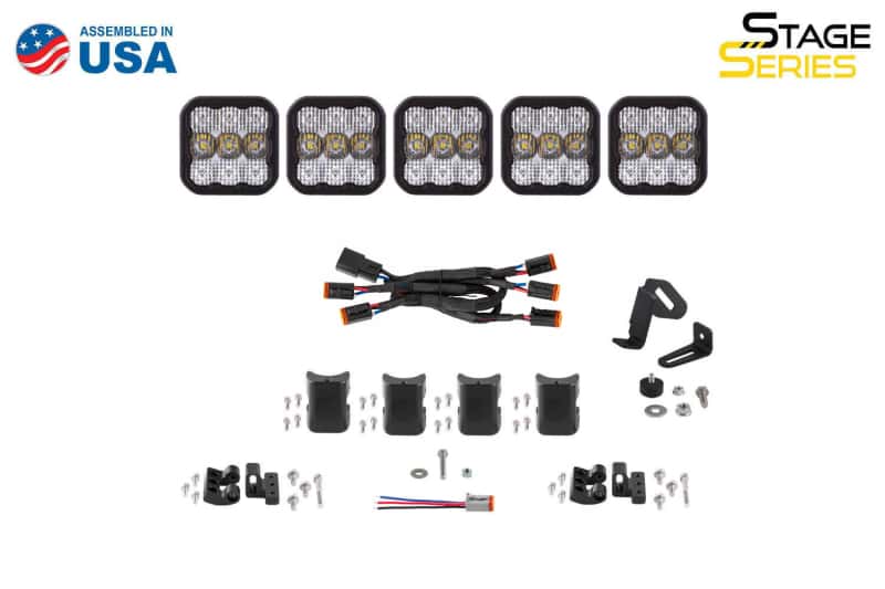 Diode Dynamics — Diode Dynamics SS5 Pro Universal CrossLink 5-Pod Lightbar - Yellow Combo - view 4