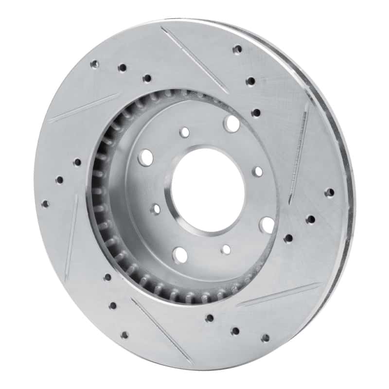R1 Concepts — R1 92-96 Honda Prelude Front Left Drilled & Slotted Silver Brake Rotor
R1 Brake Rotor Drill - view 4