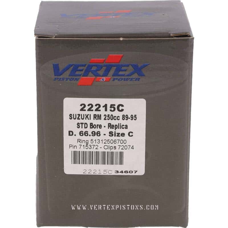 Vertex Pistons — Vertex Piston 89-95 Suzuki RM 250 250cc Cast Replica Piston Kit - view 4