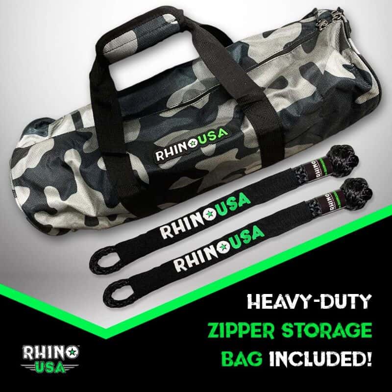 Rhino USA — Rhino USA 7/8In X 30Ft Kinetic Rope Recovery Kit W/Soft Shackles (Black)
Rope - view 2