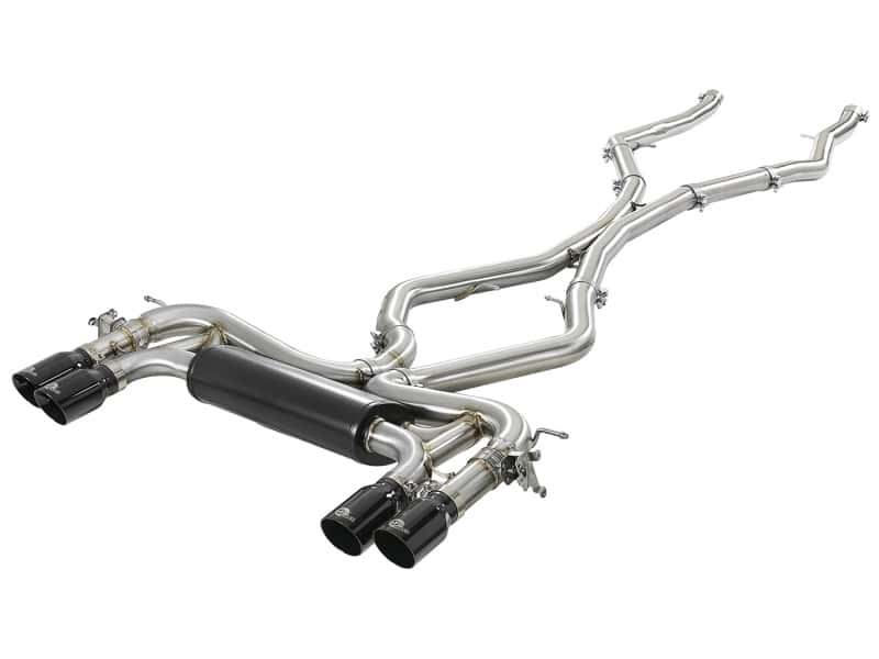 aFe — aFe MACH Force-Xp 3.5in. 304 SS C/B Exhaust System 15-18 BMW X5 M (F85) V8-4.4L (tt) - Black Tip
Cat-Back Exhaust - view 1
