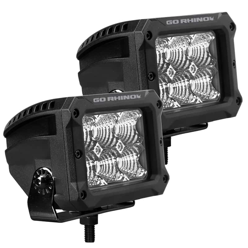 Go Rhino — Go Rhino Xplor Bright Series Rectangle LED Flood Light Kit (Surface/Thread Std Mnt) 4x3 - Blk (Pair)
Bright- Flood Lights - view 2