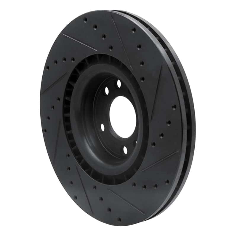 R1 Concepts — R1 08-11 Saab 9-3 Front Left Drilled & Slotted Black Brake Rotor
R1 Brake Rotor Drill - view 4