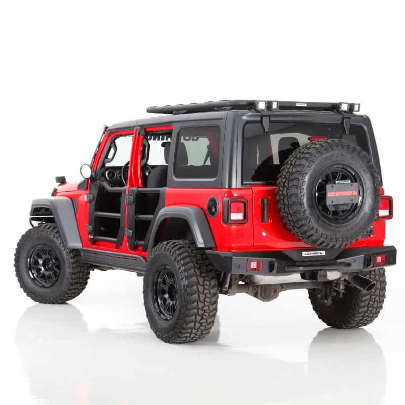 Go Rhino — Go Rhino 08-22 Jeep Wrangler JL/JLU Body Mount Spare Tire Carrier - Tex. Blk
Rockline TireCarrier - view 9