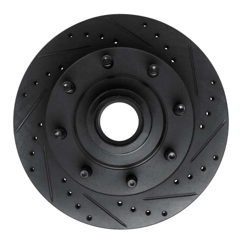 R1 Concepts — R1 86-94 Ford E-250 Econoline Club Wagon Front Right Drilled & Slotted Black Brake Rotor
R1 Brake Rotor Drill - view 1