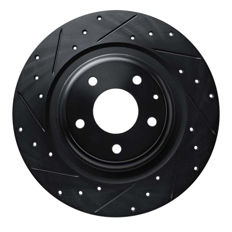 R1 Concepts — R1 16-23 Mazda CX-9 Rear Left Drilled & Slotted Black Brake Rotor
R1 Brake Rotor Drill - view 1