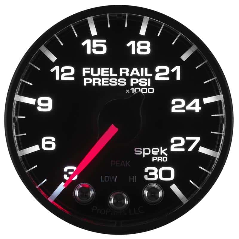 AutoMeter — Autometer Spek-Pro Gauge Rail Press 2 1/16in 30Kpsi Stepper Motor W/Peak & Warn Blk/Blk
GA 2" RAILP BFB SPEK - view 5