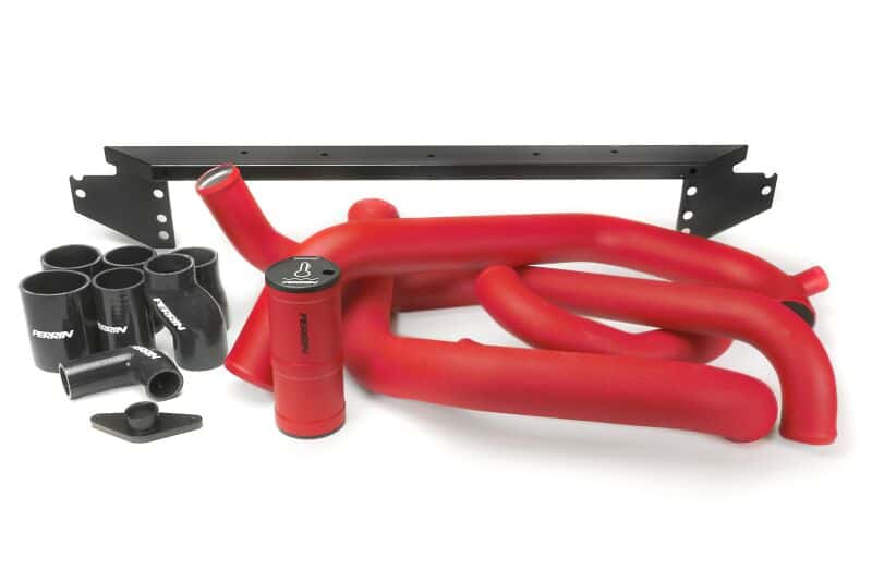 Perrin Performance — PERRIN 02-07 Subaru WRX/STI Front Mount Intercooler Boost Tube Kit - Red - view 2