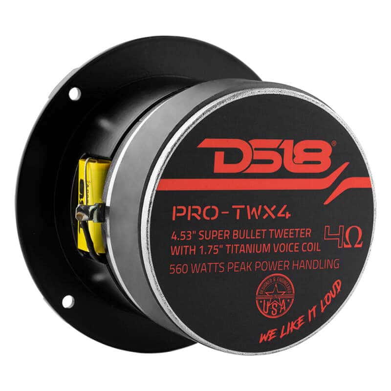 DS18 — DS18 4.5in Super Bullet Tweeter 280 Watts RMS 1.75in Titanium Vc 4 ohm - view 2