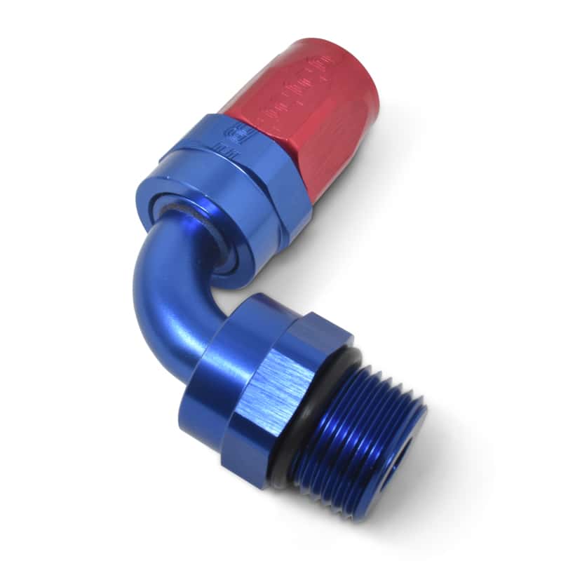 Russell — Russell Performance Hose End #6 Hose to #6 Radius Inlet Port Swivel 90 Deg Red/Blue
Hose Fitting - view 6