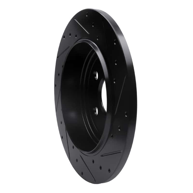 R1 Concepts — R1 11-22 Dodge Durango Rear Left Drilled & Slotted Black Brake Rotor
R1 Brake Rotor Drill - view 4