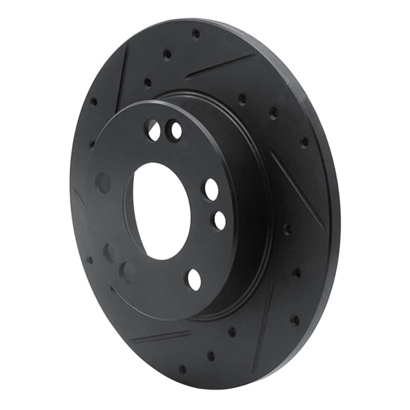 R1 Concepts — R1 83-89 Mercedes-Benz 190D Front Left Drilled & Slotted Black Brake Rotor
R1 Brake Rotor Drill - view 2