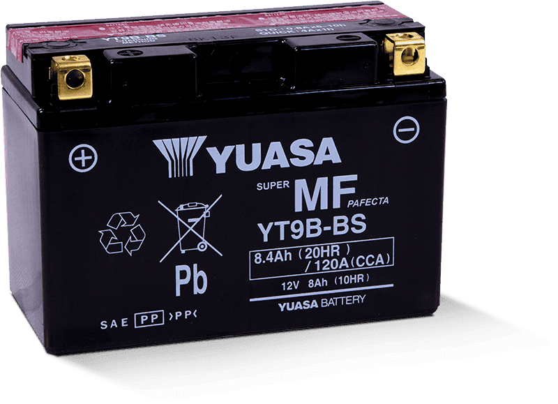 Yuasa Battery — Yuasa YT9B-BS Maintenance Free 12-Volt AGM Battery w/Bottle - view 2
