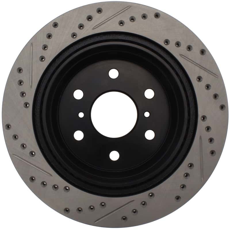Stoptech — StopTech 05-10 GMC Sierra (w/ Rear Drum) / 07-09 GMC Yukon Rear Right Slotted & Drilled Rotor
Slot/Drill Rotor - view 3