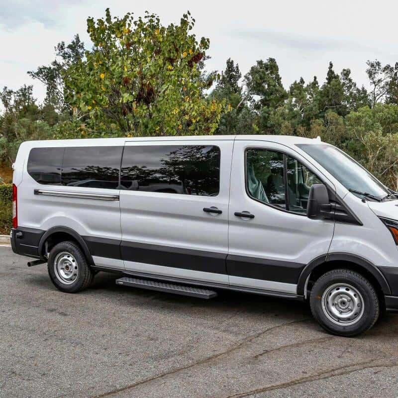 Westin — Westin Ford Transit Van 150/250/350 (Single 54in Pass Door) Grate Steps Running Boards - Tex. Blk
Running Board - view 4