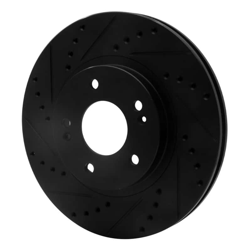 R1 Concepts — R1 01-06 Hyundai Santa Fe Front Left Drilled & Slotted Black Brake Rotor
R1 Brake Rotor Drill - view 2