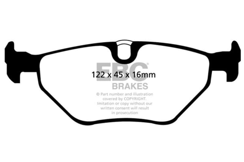 EBC — EBC 01-03 BMW 525i 2.5 (E39) Redstuff Rear Brake Pads
Disc Brake Pad - view 1
