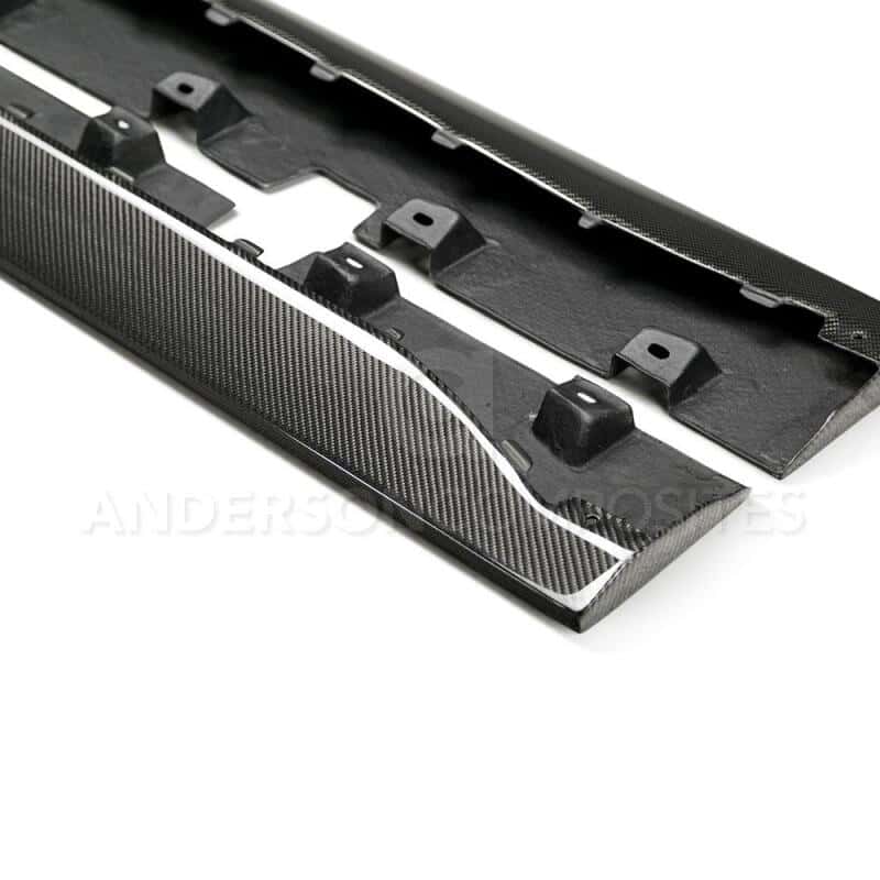 Anderson Composites — Anderson Composites 15-16 Ford Mustang Type-AR Rocker Panel Splitter - view 3
