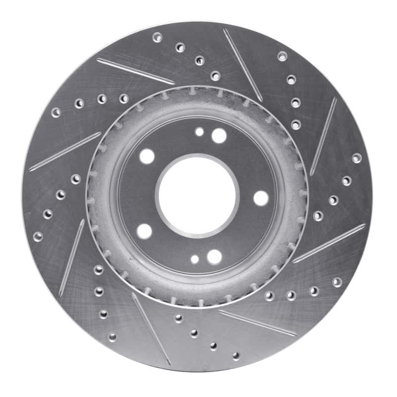 R1 Concepts — R1 15-25 Hyundai Kona EV Front Left Drilled & Slotted Silver Brake Rotor
R1 Brake Rotor Drill - view 5