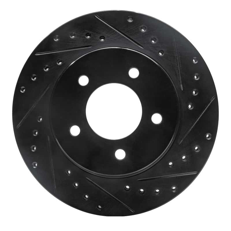 R1 Concepts — R1 87-90 Dodge Dakota 4WD Front Right Drilled & Slotted Black Brake Rotor
R1 Brake Rotor Drill - view 1