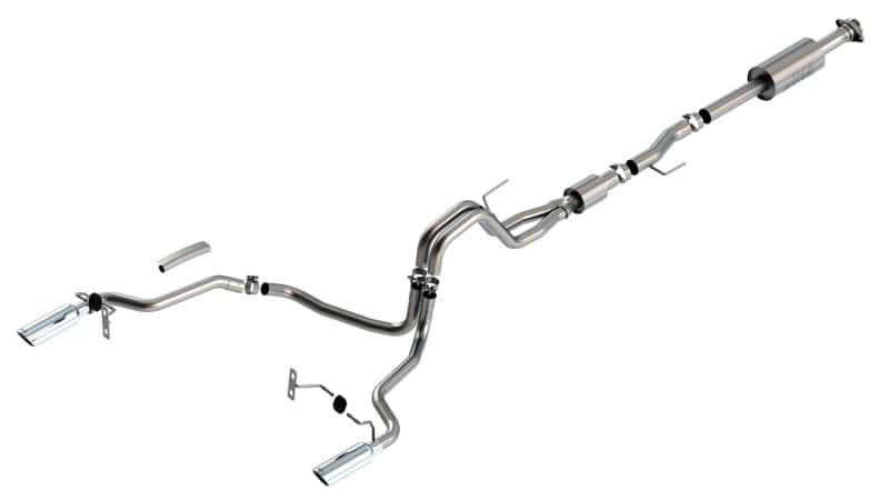 Borla — Borla F-150 2021 5.0L 4dr CC SB EC STB Lariat/KR/Platinum/LTD 3/2.25 SRE Cat-Back S-Type CHR Tips
Cat-Back System - view 2