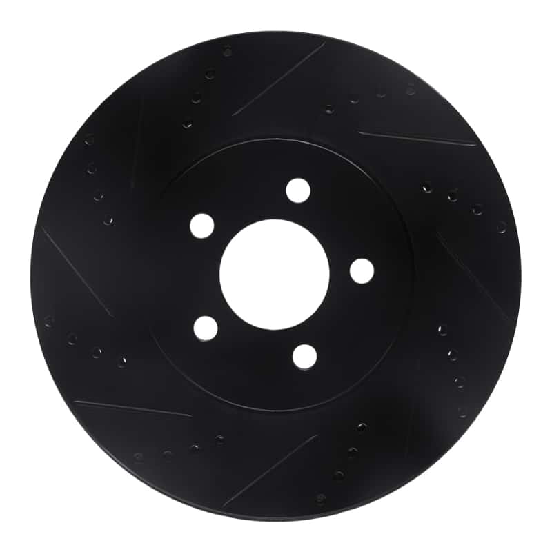 R1 Concepts — R1 94-04 Ford Mustang Front Left Drilled & Slotted Black Brake Rotor
R1 Brake Rotor Drill - view 1