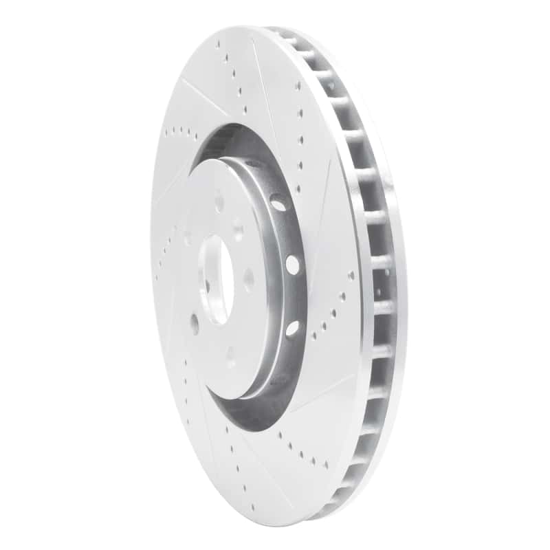 R1 Concepts — R1 2009-2015 Cadillac CTS Front Right Drilled & Slotted Silver Brake Rotor
R1 Brake Rotor Drill - view 2