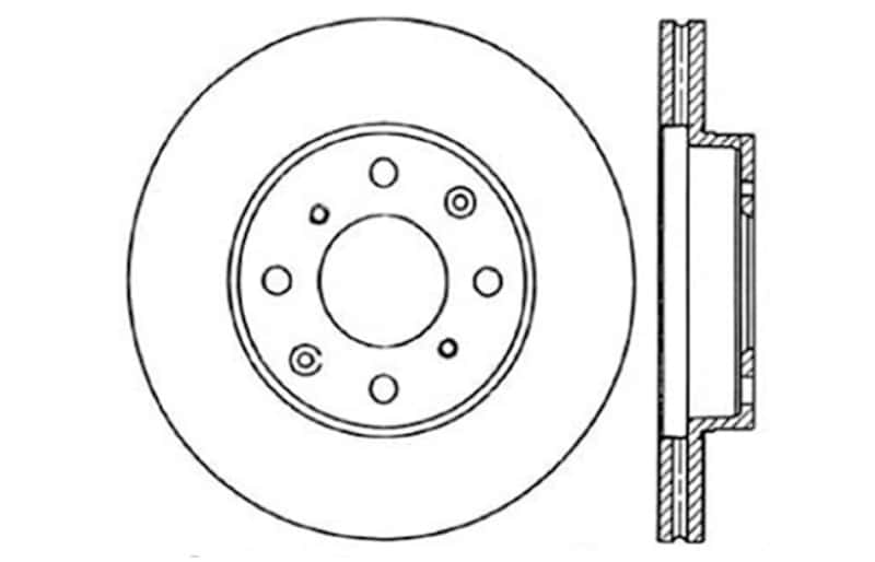 Stoptech — StopTech 96-00 Honda Civic DX/HX Coupe/90-00 Civic DX/LX Sedan Slotted & Drilled Right Front Rotor
Disc Brake Rotor
Slot/Drill Rotor - view 4
