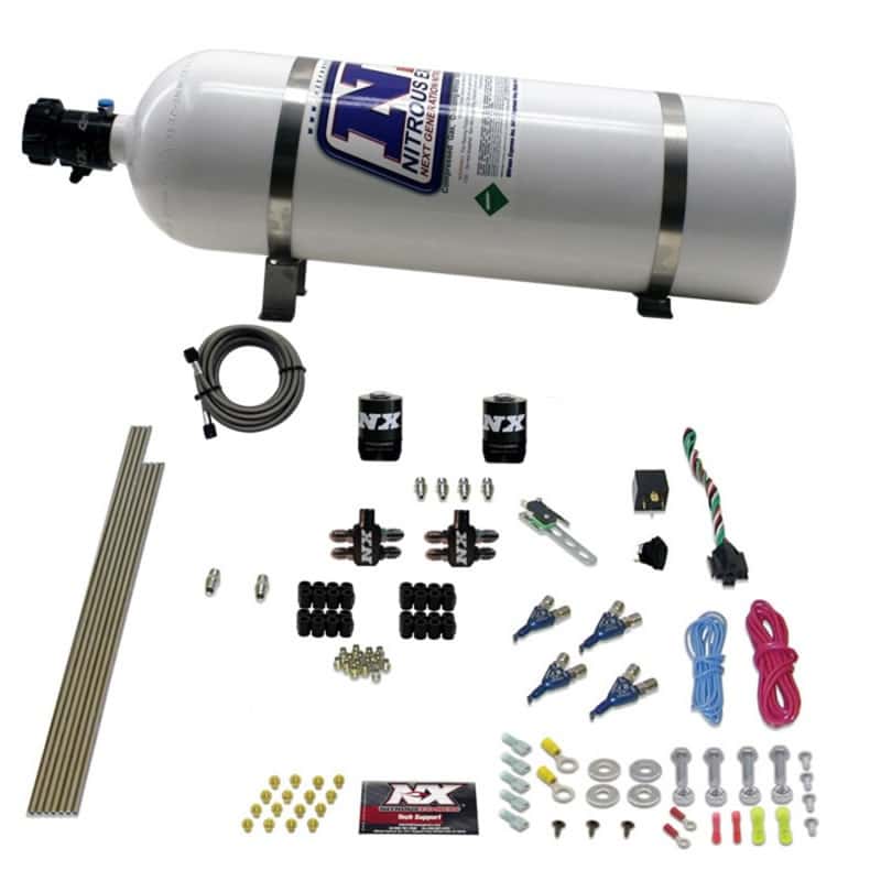 Nitrous Express — Nitrous Express 4 Cyl Gas Nitrous Kit (100-250HP) w/15lb Bottle
Injection System Kit
N2OSys - view 1