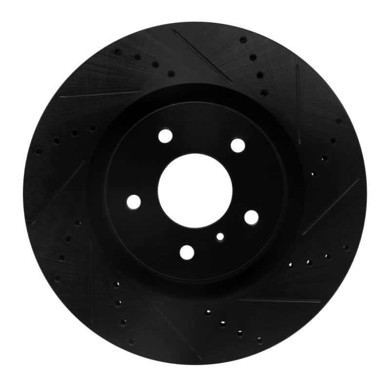 R1 Concepts — R1 03-08 Infiniti G35 Front Right Drilled & Slotted Black Brake Rotor
R1 Brake Rotor Drill - view 1