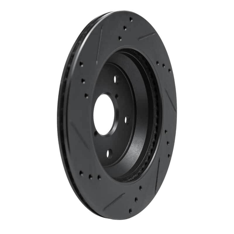 R1 Concepts — R1 -25 Subaru Crosstrek Rear Right Drilled & Slotted Black Brake Rotor
R1 Brake Rotor Drill - view 4
