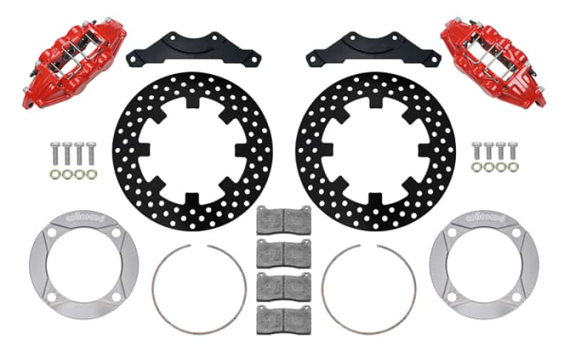 Wilwood — Wilwood 2014+ Polaris RZR XP 1000 Rear Kit 11.25in Drilled - Red - view 1