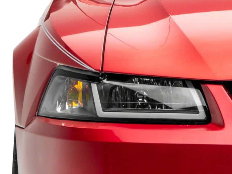 Raxiom — Raxiom 99-04 Ford Mustang Axial Series Headlights w/ LED Bar- Blk Housing (Clear Lens)
Headlights - view 9