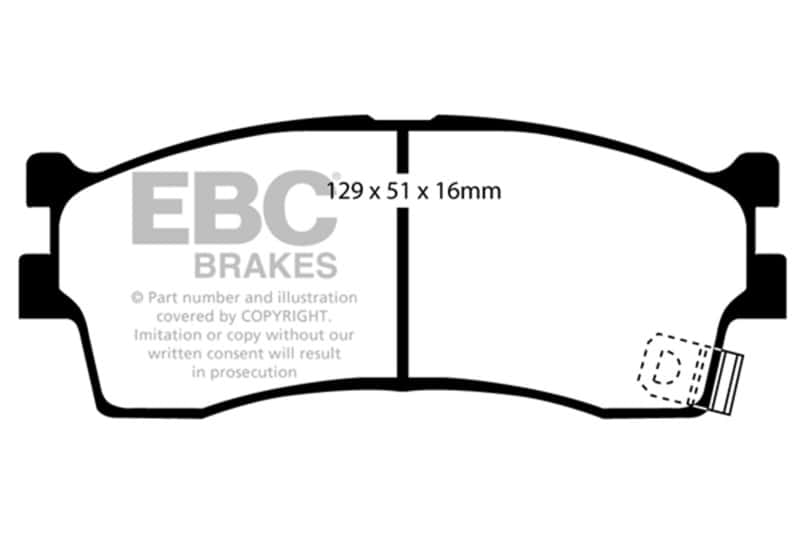 EBC — EBC 03-05 Kia Rio Cinco 1.6 Ultimax2 Front Brake Pads
Disc Brake Pad - view 1